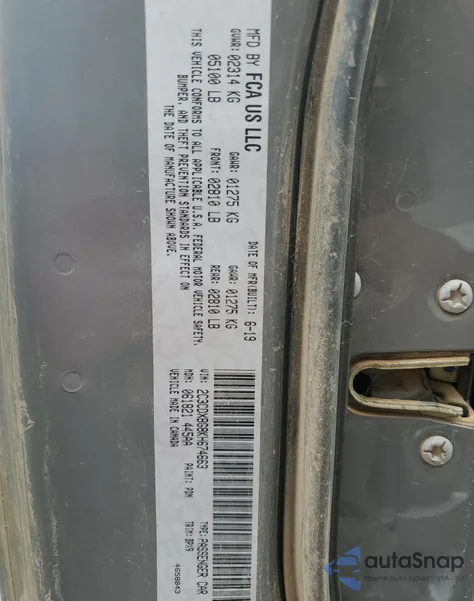 2019 Dodge Charger Sxt from USA, damaged, VIN 2C3CDXBG8KH674663